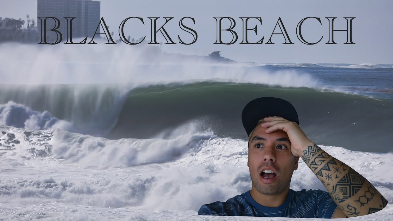 BIGGEST SWELL IN 15 YEARS!?! Big Wave Surfing at Blacks Beach!