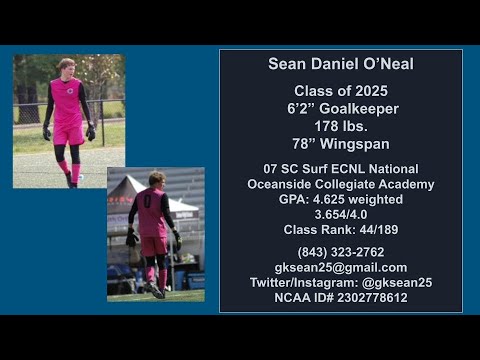 Sean O’Neal – ’25 GK – 4.625 GPA – Day 3 Carlo Nash Training