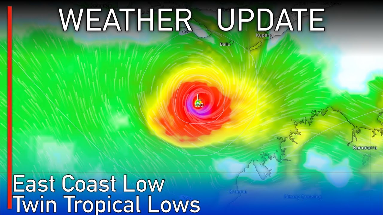 Queensland Forecast to be Lashed by Intense Rainfall Today as a Strong Tropical Low Forms Up North