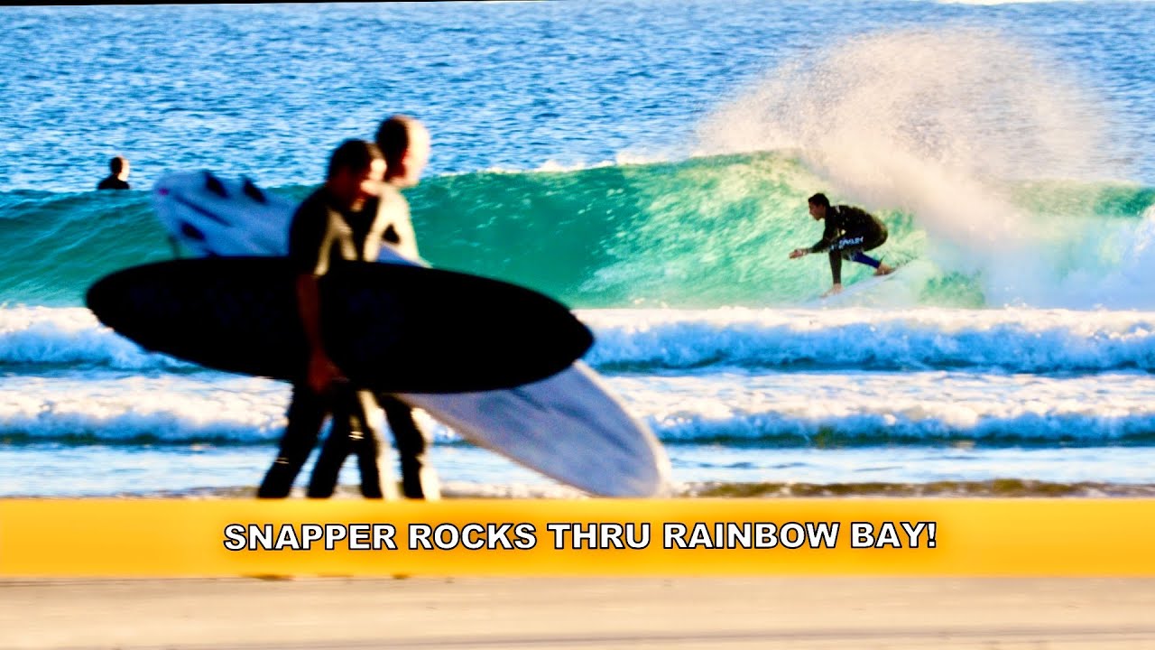 Surfing Snapper Rocks Thru Rainbow Bay Drainers! Friday 12th July 2024