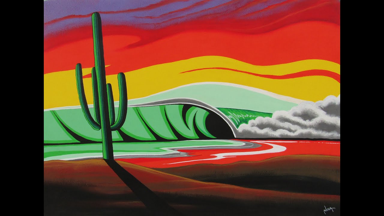 Surf Art Desert Mural set to “Intro” cover by City of the Sun